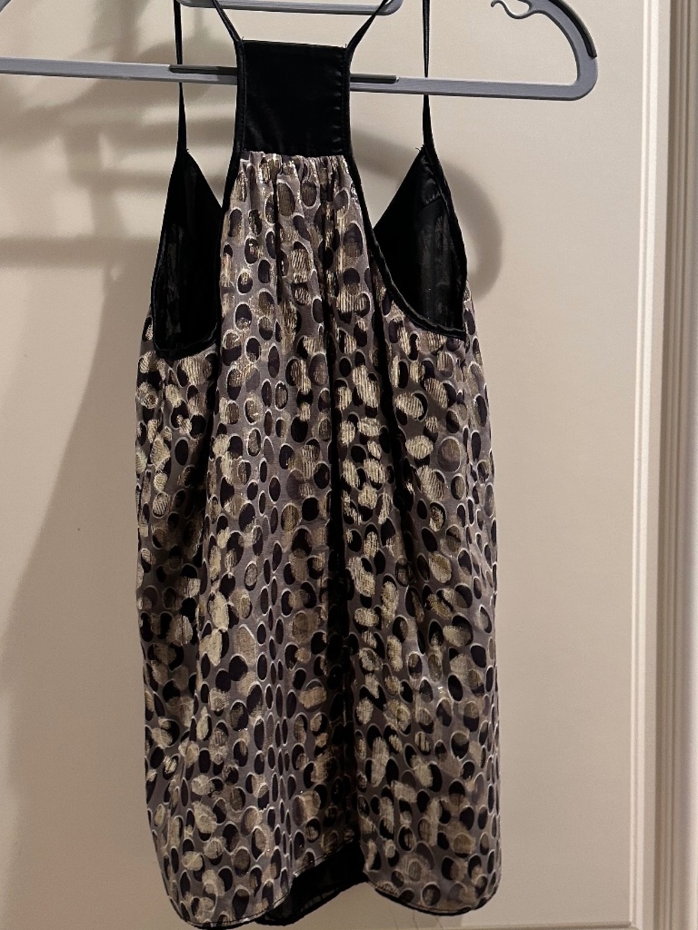 METALLIC SILK RACERBACK TOP - Picture 2 of 4